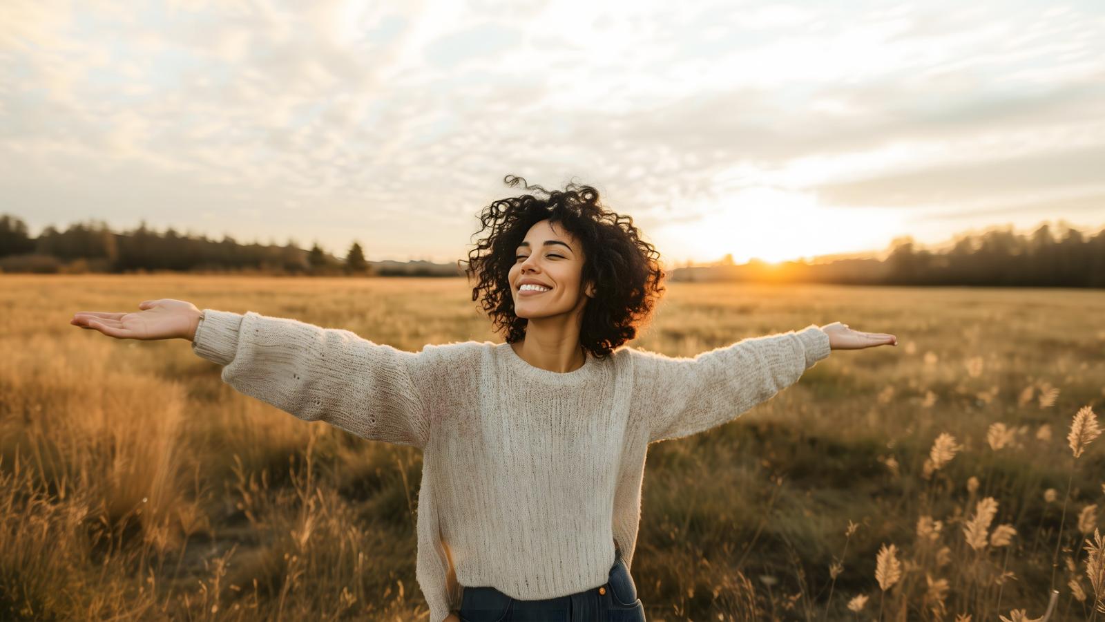 Persona en calma como símbolo de mindfulness y bienestar emocional